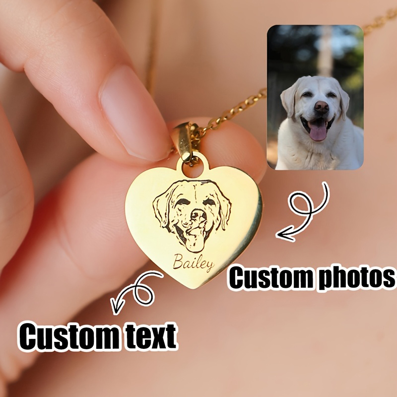 สร้อยคอรูปสัตว์เลี้ยงสแตนเลสสั - Pet Portrait Custom บทวิจารณ์และราคา